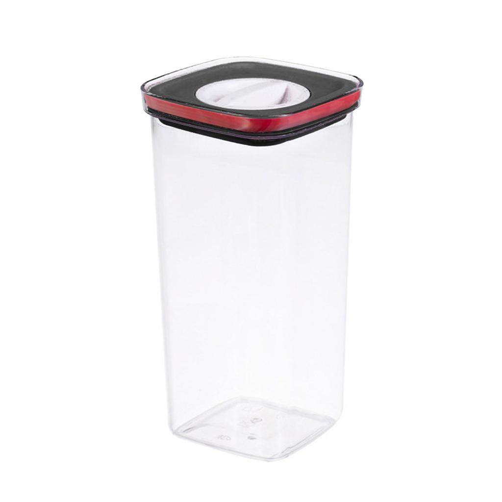 2L Transparent Plastic Storage Container Airtight Seal Square Food Storage Box for Refrigerator Kitchen Pantry Organization