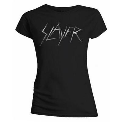 Camiseta Slayer Feminina/Feminina com Logo Scratch