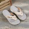 Foreign Trade 2025 Summer New European and American Large-size Pinch-on-foot Flip-flops Light and Comfortable Women's Shoes
