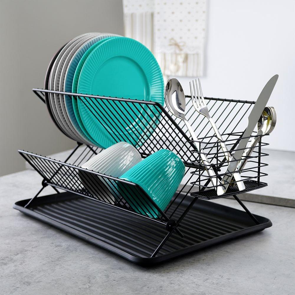 Drainer for Dishes, Cutlery, Plates, Two-level, Two-tier, Standing