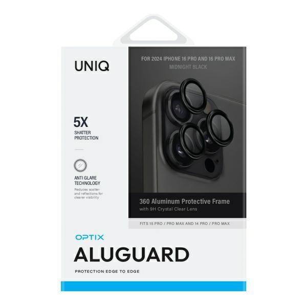 Camera Glass for iPhone 16 Pro UNIQ Optix - Black Lens Cover Protection