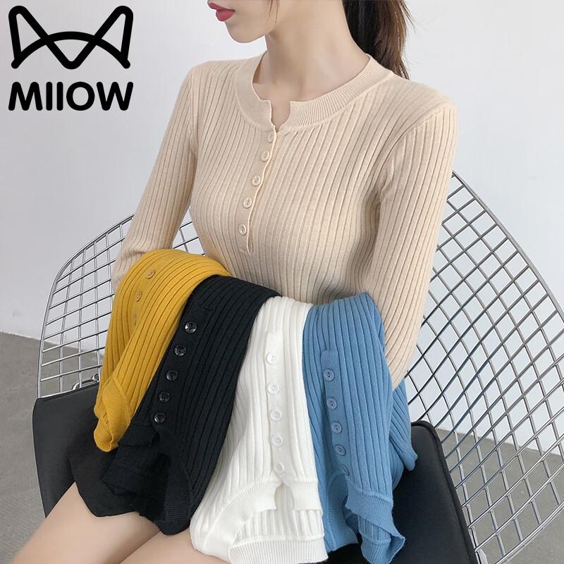 MiiOW Women's Slim-Fit Knit Pullover