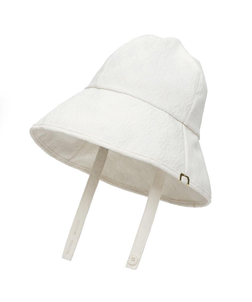 Eondeokeonteulolseutyudio Detachable Strap Bucket Hat Strap Bucket / Flower Pattern / Deep Milk