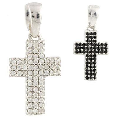 Silver Cross with Cubic Zirkonia (0460987)