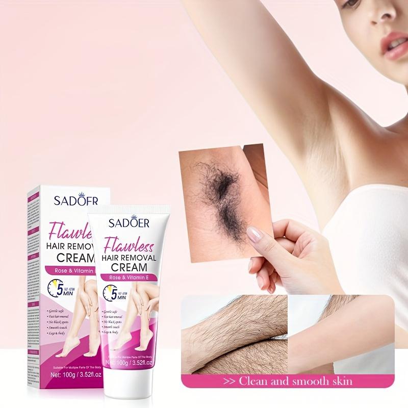 Crème dépilatoire, Rose EV Crème dépilatoire lisse et sans défaut 100g, Non irritante, Lisse