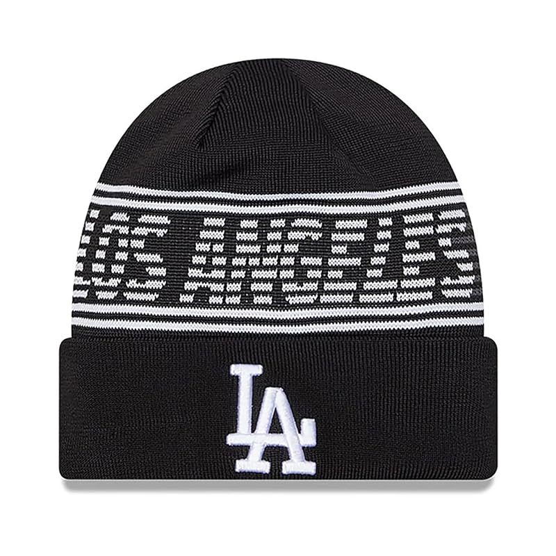 

[New Era] вязаная шапка Los Angeles Dodgers MLB SPORTS ВЯЗАНАЯ ШАПКА КЕПКА LOS ANGELES DODGERS (JP, алфавит, свободный размер, черный) [продукт]