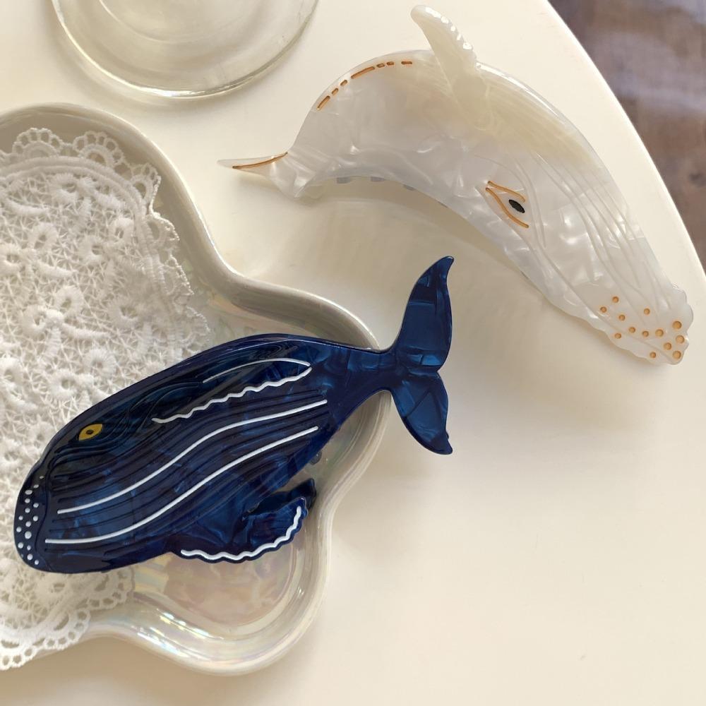 Noctilucent Sperm Whale Shark Clip Acetic Acid Animal Hair Clip Acetate Fish Hair Claw Daily