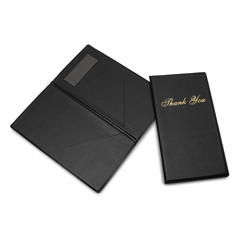 1/2/3Pcs PU Check Folder Guest Check Card Holder Restaurant Check Presenters Guest Bill Server Menu Folder Checkbook Organizer