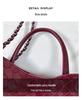 2026 Fashionable Woven Texture Bucket Handbag: High-End Chain Shoulder & Crossbody Versatile Commuter Bag