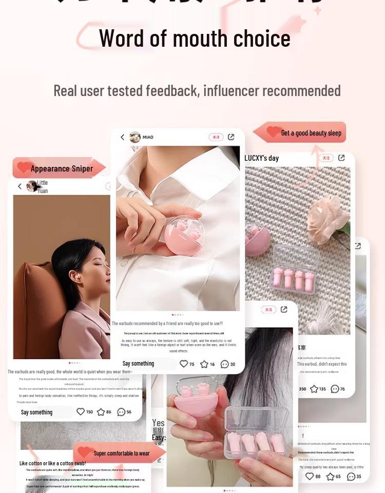 Kunkun Duck Cat Earplugs for Sleep: Super Soundproof, Noise Reduction, Silent, Anti-Noise Sleeping Aid for Students