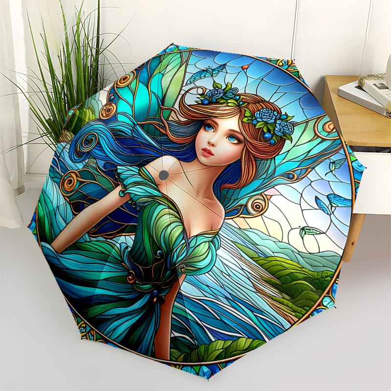 

Fairy, Color RetroThemed Automatic Opening and Closing umbrella 8 Ribs, Suitable for Leisure and Going Out, Outdoor Accessory, Gothic Styl