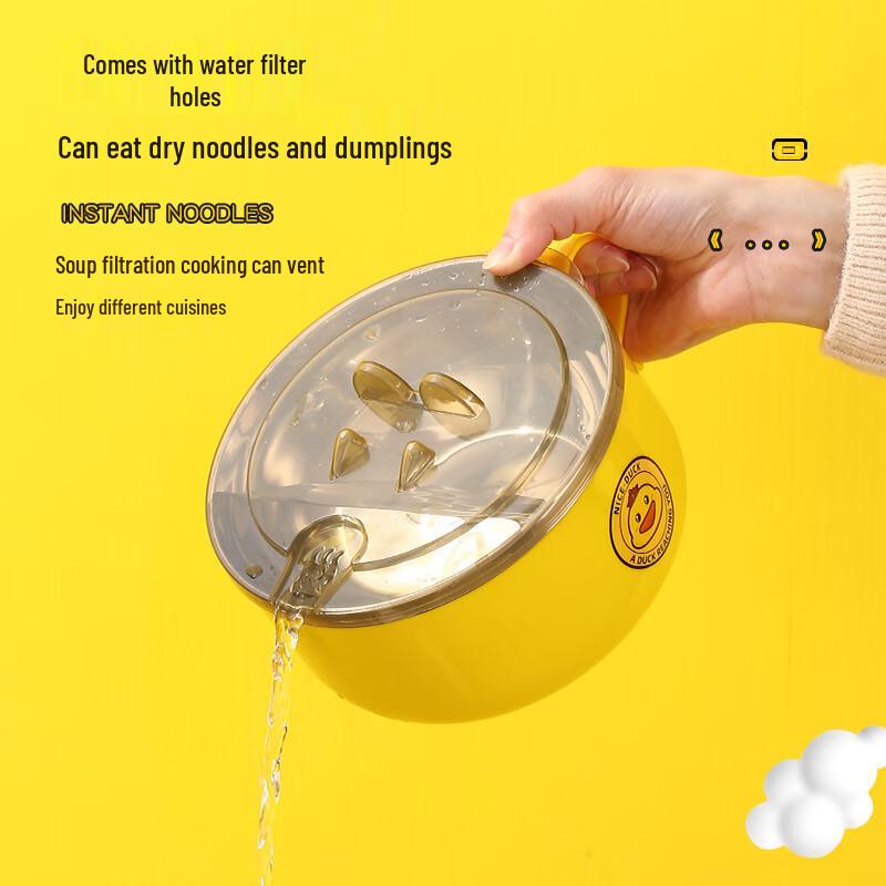 Jinyun 304 Stainless Steel Instant Noodle/Rice Bowl with Lid & Strainer (2-Pack)