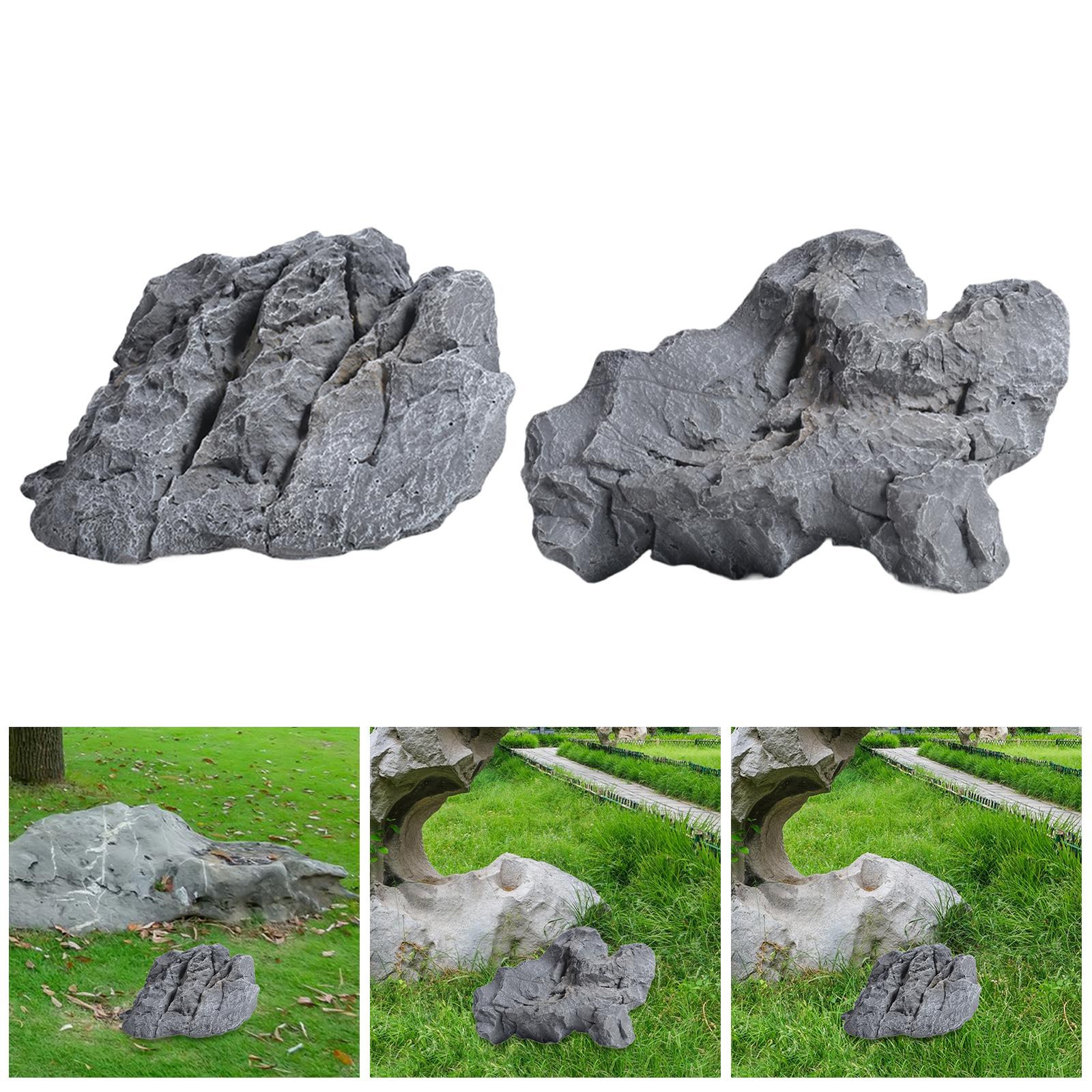 Artificial Rock Landscape Rock Photo Ornaments Landscaping Decorative Foam 24x19x14cm