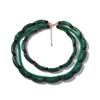 New Chinese retro old money style dark green bamboo joints multi-layer resin stacked with personalized necklaces, niche creative women's models