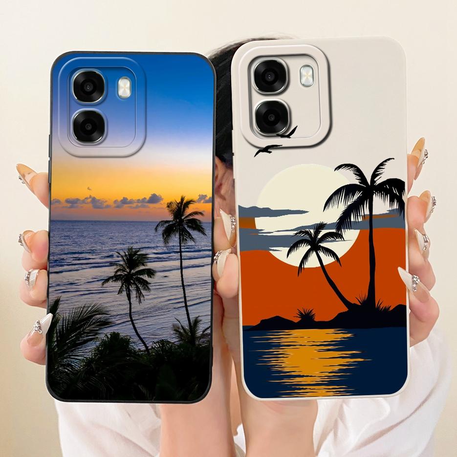 Für Oppo A6t Pro 4G Hülle CPH2849 Luxuriöse Blumen Candy Bemalte Abdeckung Weiche Silikonhülle Für Oppo A6t 5G OppoA6t Pro 4G Funda Taschen