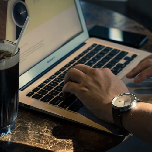 TAX TIME GLASS Quartz Watch TS1801B, Officially Imported, Brown