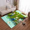 Colorful Cartoon Pixel Art Carpet with Characters, Animals, and Scenery Suitable for Use As an Anti-slip for Living Room Bedroom Sofas