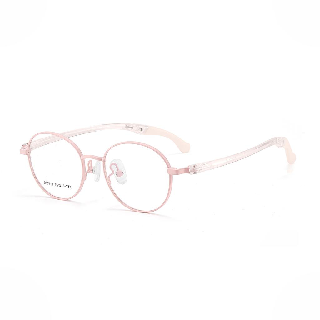 New Kids Anti-slip Ear Hook Sports Glasses Frame Silicone Nose Pads Boys Girls Comfortable Optical Prescription Glasses JS6517