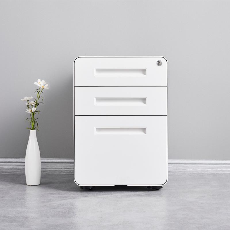 Mobile Metal Filing Cabinet with Lock - Under Desk Office Storage Drawer