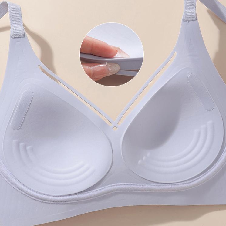 Simple and Elegant Bra with Sexy No Underwire No Scar Smooth Surface Comfortable for Women Gathering and Supporting Bra Push Up Bra