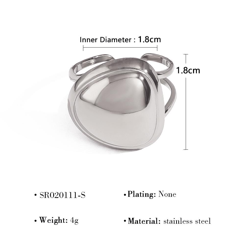 

European & American Glossy Geometric Triangle Open Ring