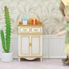 1/12 Dollhouse Mini Cabinet Cupboard Model Dollhouse Furniture Ornament Dolls House Living Scene Decoration Pretend Play Toys