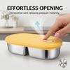 304 Stainless Steel Lunch Box With Sauce Box School Portable Sealed Divided Bento Box Fruit Salad Food Container For Students