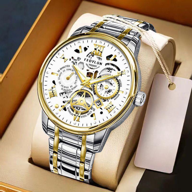 Upgraded Movement Fully Automatic Movement Men's Watch Handsome Black Technology Trend Korean Version Waterproof Luminous Men