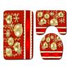 Christmas Bathroom Floor Mat Toilet Three-Piece Set
