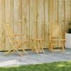 VidaXL 3-piece Bamboo Bistro Set, Garden Bistro Set, Balcony Set, Outdoor Furniture Set 3278532