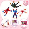 JOYFY 30 piezas de figuras de ninjas para escalar paredes adhesivas para el Día de San Valentín con tarjetas de regalo, juguetes antiestrés para niños, recuerdos de fiesta de San Valentín