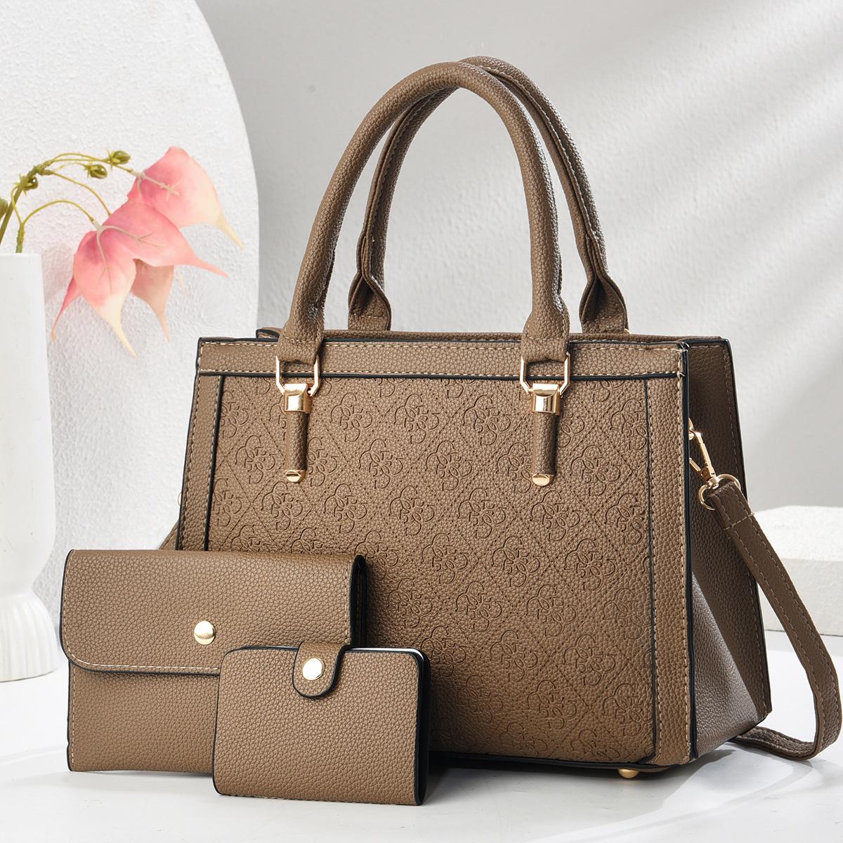 

Tote Bag for Women with Zipper waterproof Leather Handbags Multi Pocket Clutch Purses Shoulder Bags Lady Work Crossbody Bag