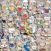 Korean Cute Planner Stickers - Good Night Serenade, 80 Sheets, INS Style, Fresh & Waterproof