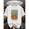Men's Round-neck Short-sleeved T-shirt with Cartoon Pattern Print, a Fashionable, Casual, and Versatile Style