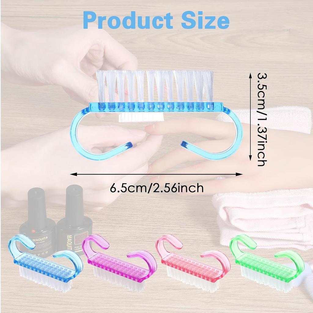 20 SZT Pędzel do Paznokci do Czyszczenia Paznokci u Rąk, Nylonowy Pędzel do Czyszczenia Paznokci, Mały Pędzel Szorujący do Paznokci, Pędzel do Paznokci z Uchwytem do Chwytania Cleaner do Paznokci u Rąk