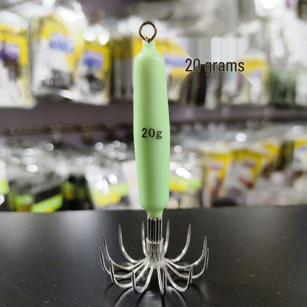 Stainless Steel Luminous Barbless Squid and Cuttlefish 12-Needle Umbrella Fishing Hooks
