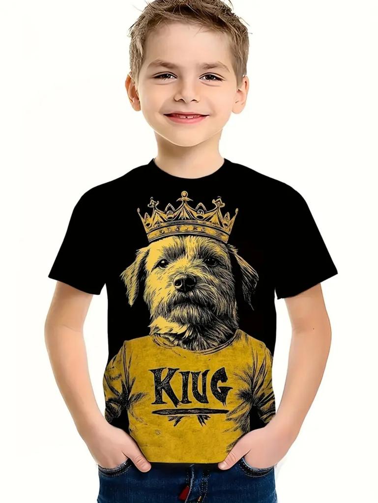 Funny Dogs Children's Clothing 3D Print T-Shirts Cute Graphic Boy Child Short Sleeve Tee Casual Street Summer Tees Girl Clothes