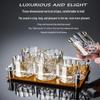 Premium Gold-Rimmed Crystal Baijiu Glass Set