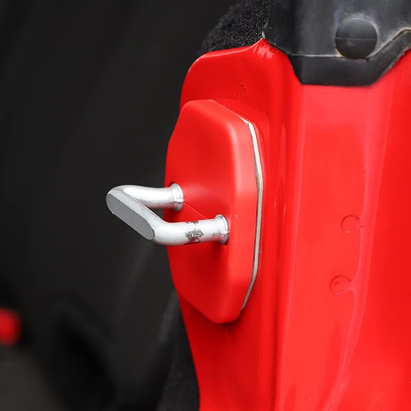 Voodonala Door Lock Covers Protection Trim for Jeep Wrangler JK JKU 2007-2018, for Jeep Grand Cherokee, for Dodge Chrysler, Black, 5PACK