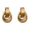 Dainties Double Hoops Earrings Gold and Silver Plated Comfortable Portable Statement Jewelry for Women Casual Wear