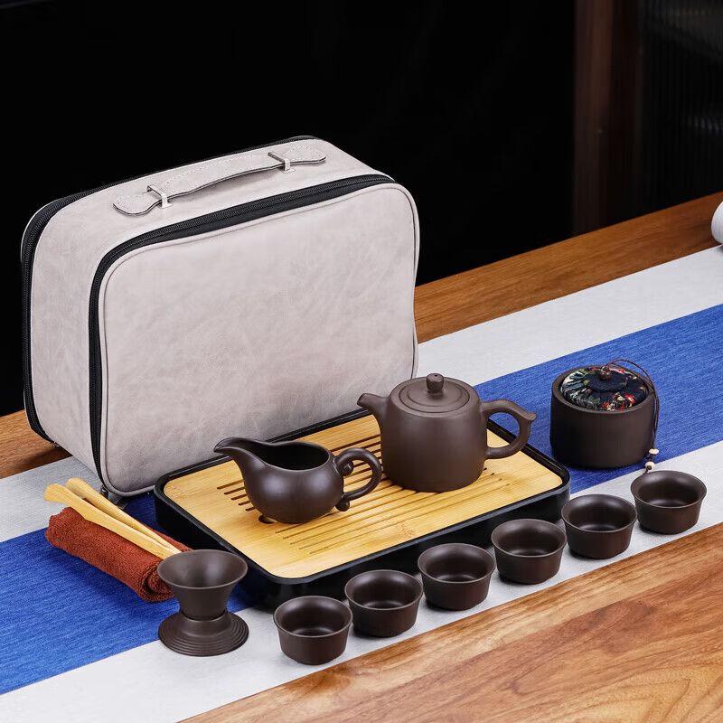 Portable Zisha Ceramic Gongfu Tea Set