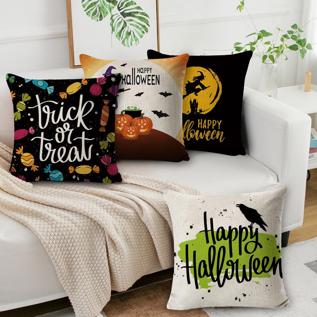 New Halloween Pillow Cover Home Decoration Spoof Pumpkin Sofa Waist Cushion Cushion Cover Pillow Cover