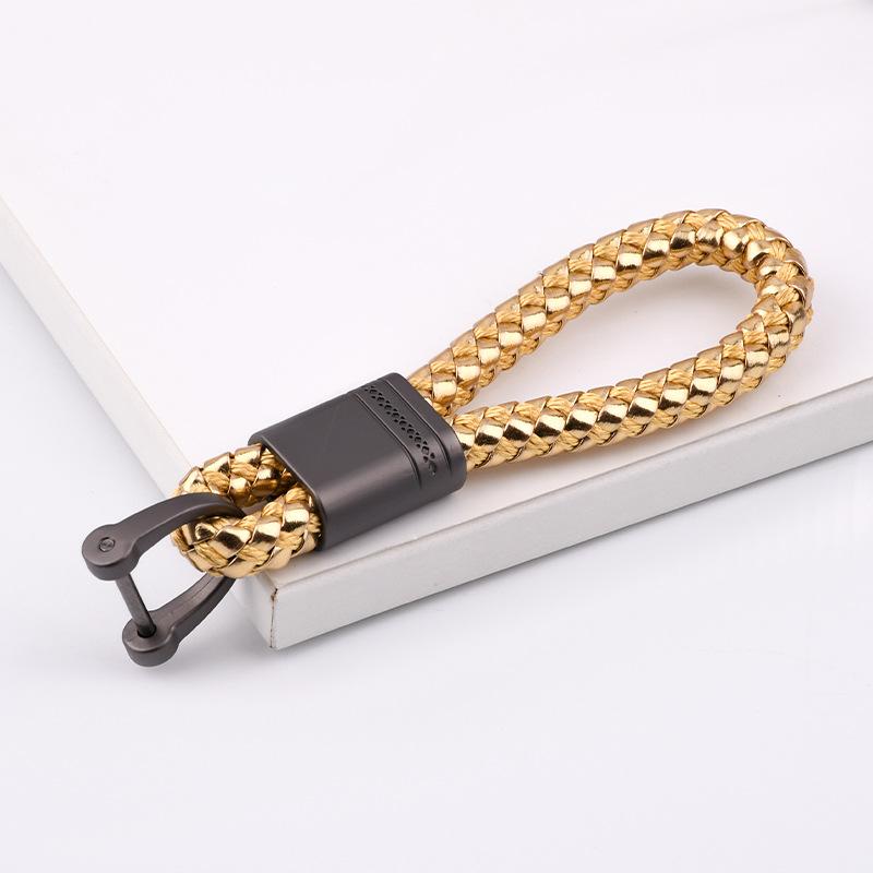 Creative Flower Pass Car Keychain Internet celebrity Key Chain Couple Braided Rope Bag Key Pendant Personalized Gifts