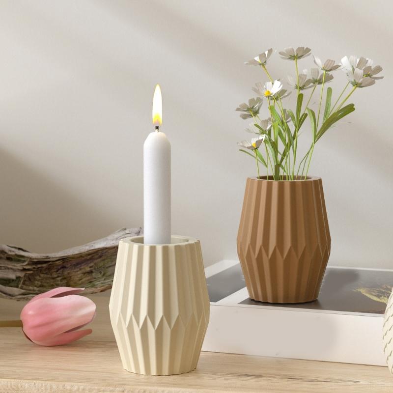Dragon's Egg/Striped Mold for Flower Vase Home Decoration Making Mould High Temperature Resistant Silicone Jewelry Mold