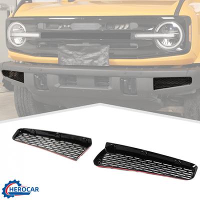 Black Front Bumper Grille Trim Cover Exterior Accessories For Ford Bronco +