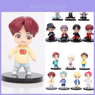 Schattige 7-delige Bts Tinytan Set Miniatuurfiguren met Dynamite Bangtan Boys Voor Cadeau en Display