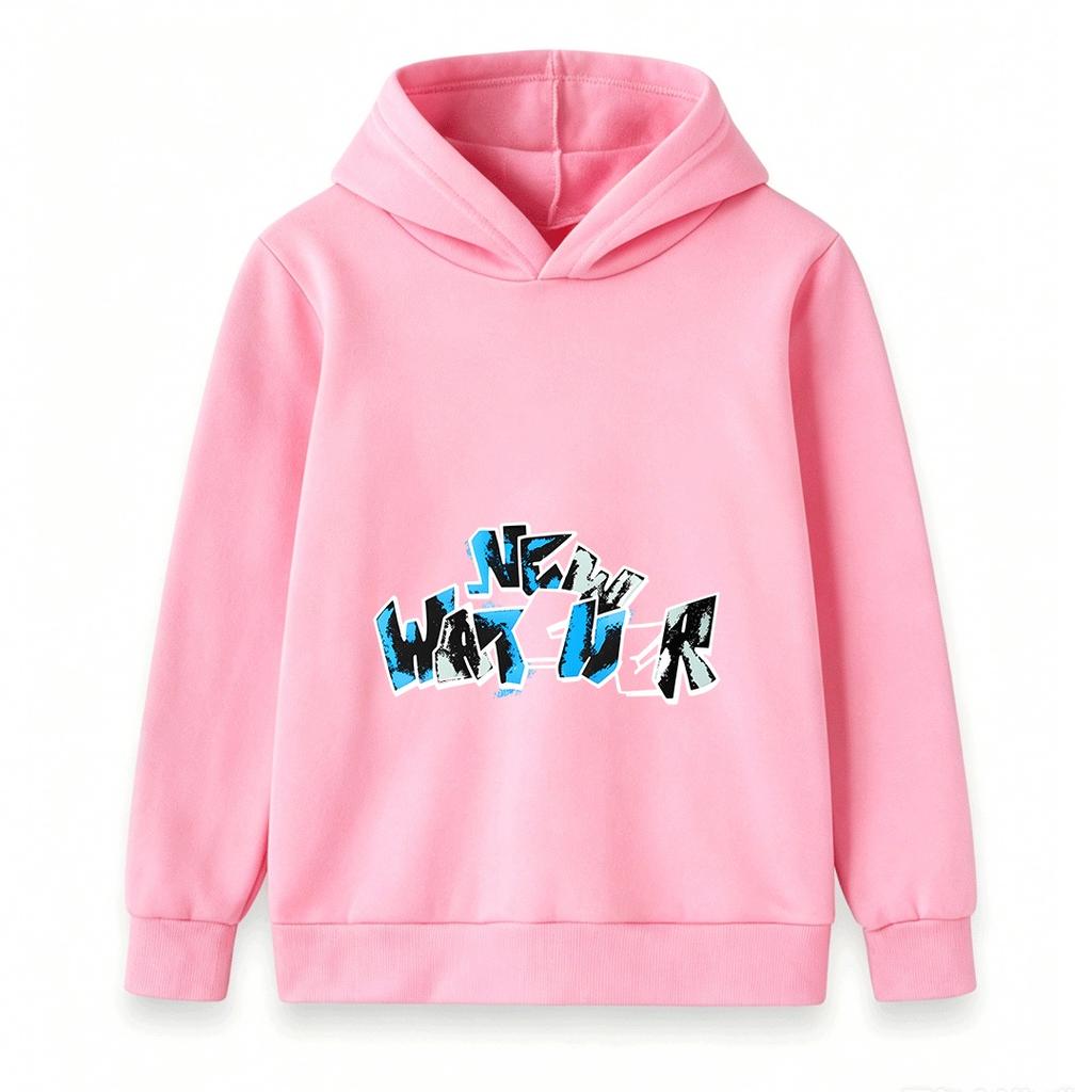 Kids Boys Girls Pullover Hoodie, Cool New Water Graffiti Letter Print Casual Long Sleeve Hooded Sweatshirt for Daily Wear