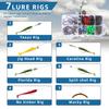 Fishing Weights Sinkers Fishing Hooks Set with Storage Box High Durability Rust Resistant Compact Portable Fishing Rig Kit