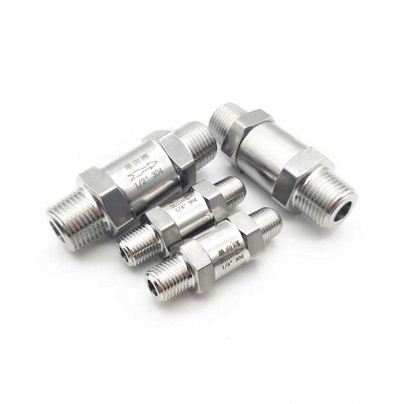304 Edelstahl Rückschlagventil 1/8" 1/4" 1/2" Sechskant Außengewinde Rückschlagventil