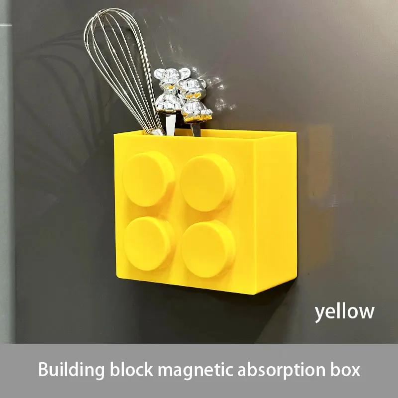 Magnetic Wall-mounted Narrow-edge Kitchen Straw, Cling Film Storage Box, Refrigerator Side Storage Rack